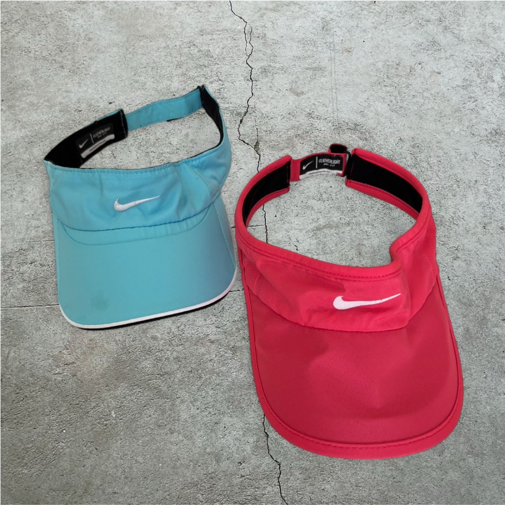 Nike Teal and Red Visors